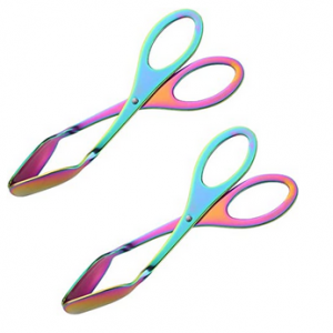 Gemstone Food Bread Tong Scissors 7"