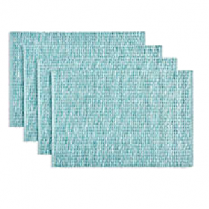 Twist Rib Placemats in Heather Aqua 19" x 13" Rectangle