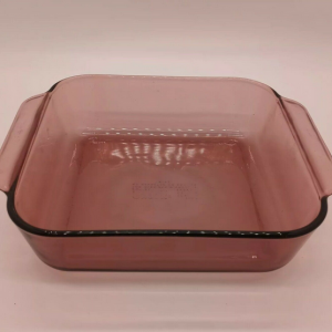 Pyrex Bakeware Cranberry Square Brownie Dish 2 qt 8"