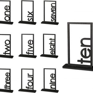 Black Table Numbers 1-10