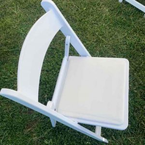 White padded resin chairs     *Delivery Only