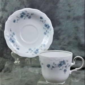 Johann Haviland Blue Garland Coffee Cup and Saucer Bavaria, Germany