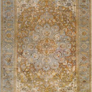Gold and Blue Area Rug