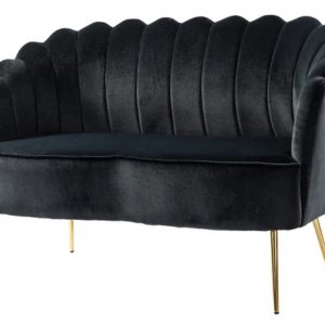 Black Velvet Loveseat