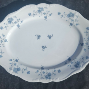 Johann Haviland Blue Garland Platter Bavaria, Germany 13 1/4" x 9 3/4"