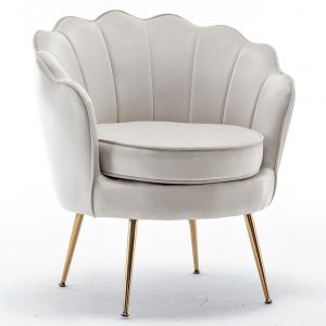 Silver Velvet Accent Chair