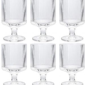 Vintage Ribbed Goblets