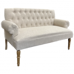 Beige Linen Loveseat