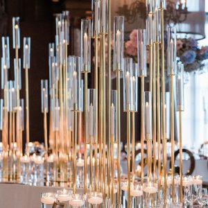 Candelabra Centerpiece-Gold