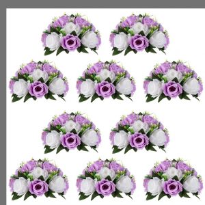 Purple and White Flower Ball