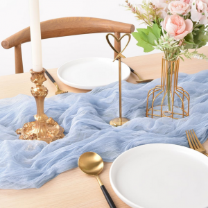 Table Runner – Cheesecloth Dusty Blue 38"x 120"
