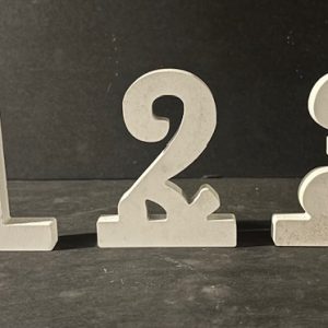 Small White Wooden Table Numbers (1-20)